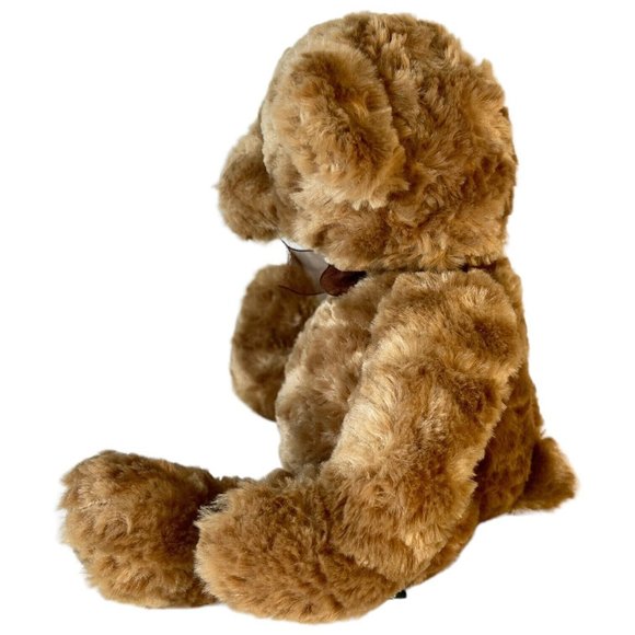 Russ Teddy Bear DEMETRI Plush Brown Bow 13” Sits Stuffed Animal Toy - Picture 5 of 7